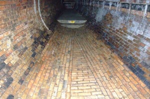 Interior of brick sewer